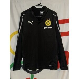 Puma Borussia Dortmund Evonik Training 1/4 Zip Pullover Sweatshirt Small Soccer